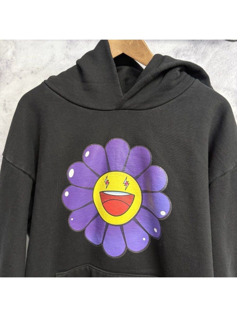 J Balvin x Takashi Murakami Hoodie Sweatshirt Mens Large Black Made In USA
